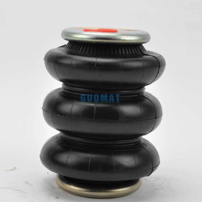 Triple Convoluted Air Bag Suspension Spring Bellow Gas 1/2NPT Air Inlet for Auto Parts Trailer