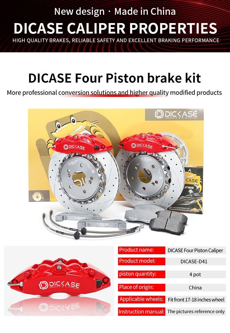 Dicase Front D41 4 Pot Caliper with 330mm Disc for Jeep Wrangler Jk 2007 R17 (by railway)