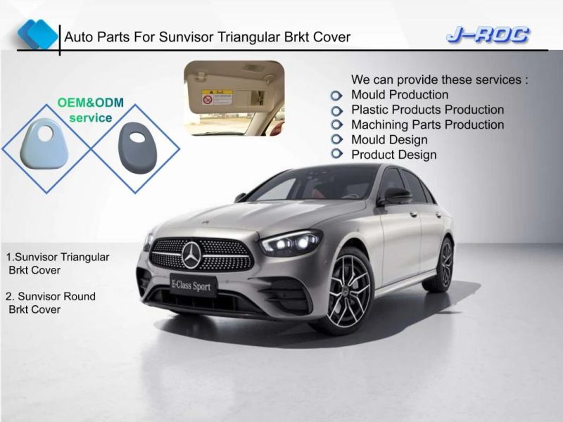 Plastic Auto Parts for Sunvisor/Triangular Brkt Cover/PP or PA+Filling Material