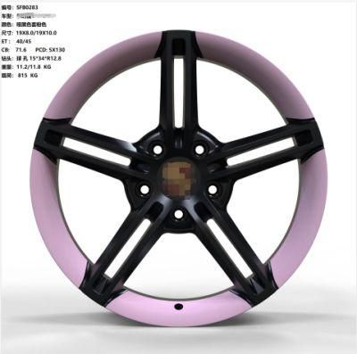 19 Inch 5 Spokes Machine Face Undercut Alloy Wheel