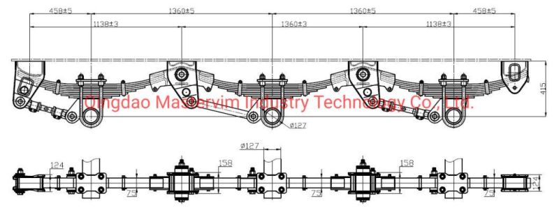 DOT 11t 22500 Lb Truck Trailer Axles with Oil and ABS