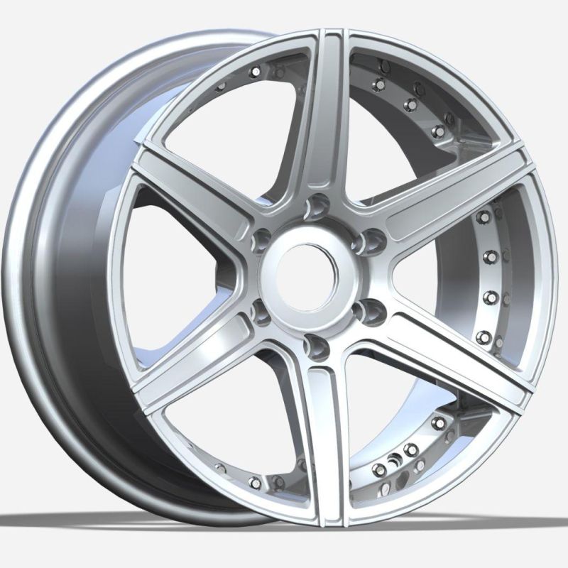 OEM/ODM Alumilum Alloy Wheel Rims 18 Inch 5/6X114.3-139.7 Silver Color Finish Professional Manufacturer for Passenger Car Wheel Car Tire