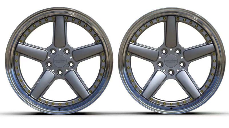 2-Piece Customized Car Alloy Wheel, 18 19 20 21 22-Inch Forged Alloy Car Rim