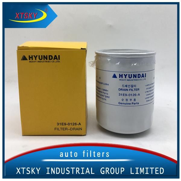 Auto Parts Hydraulic Filter Oil Filter 31e9-0126-a for Hyundai