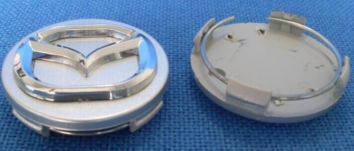 ABS Chrome Silver Car Logo Wheel Hub Caps For MAZDA