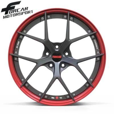 New Popular 2-Piece Customized Design Forged Car Aluminum Alloy Rim Wheels