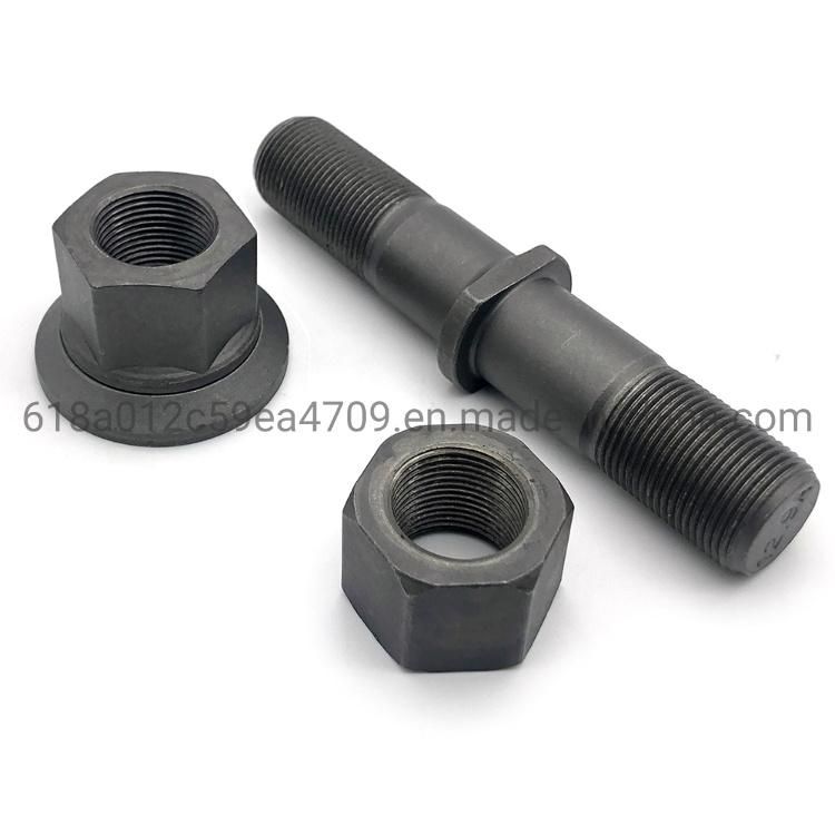 High Strength Grade10.9 Lock Wheel Hub Stud Bolt, Heavy Duty Truck Parts Wheel Bolt and Nut