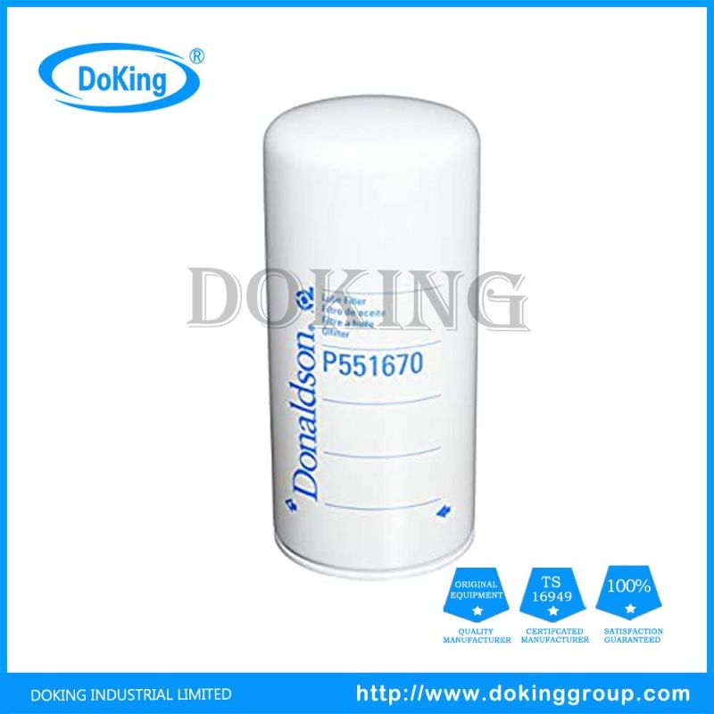 High Quality Auto Parts Oil Filter P551670 Fro Trucks