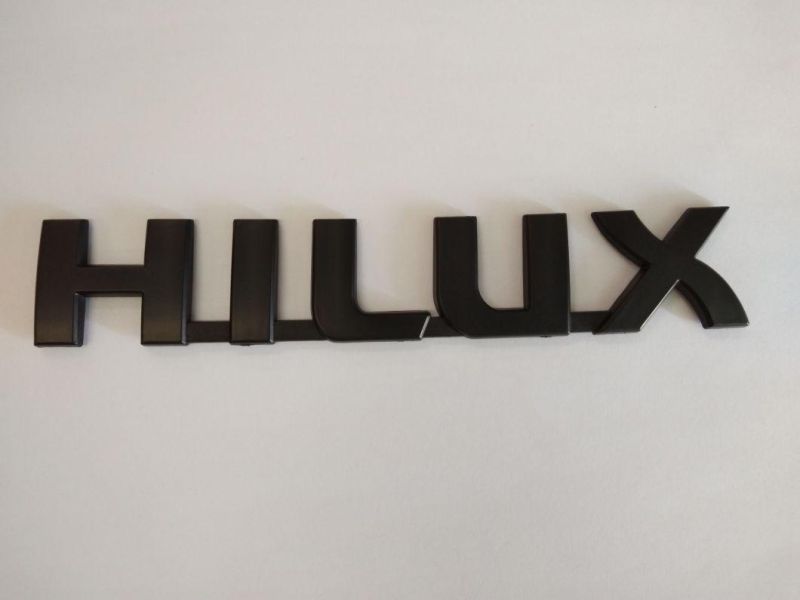 Car Styling ABS Glue Decal Car Badge Emblem HILUX  matt black  Car Adhesive Badge for Honda