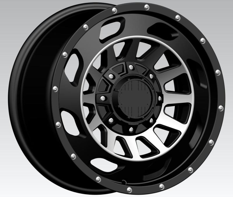 17X9.0 Rivets Milled Lip Wheel Rim Replica