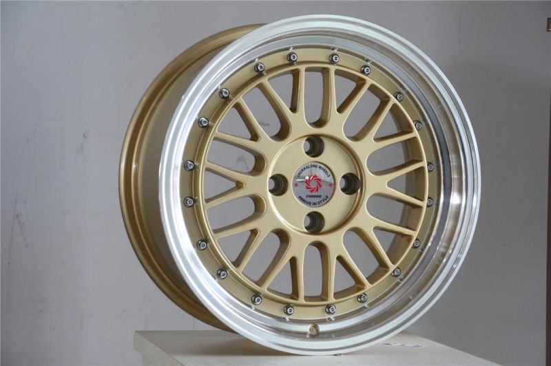 Gold Colored Car Alloy Wheel Rim