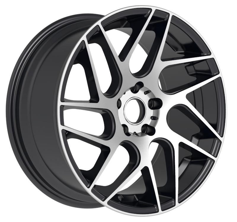 18*8.5 Inch Chrome Machined Face Black Aluminum Car Rims Alloy Wheels