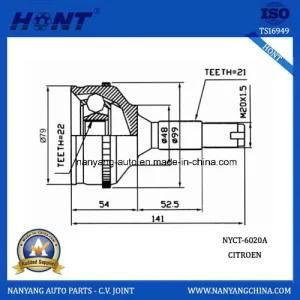 Citroen Car Outer CV Joint 21-22-48 with 48 ABS