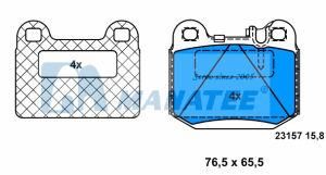 Rear Disc Brake Pads for Mercedes Benz M-CLASS (163 420 11 20)