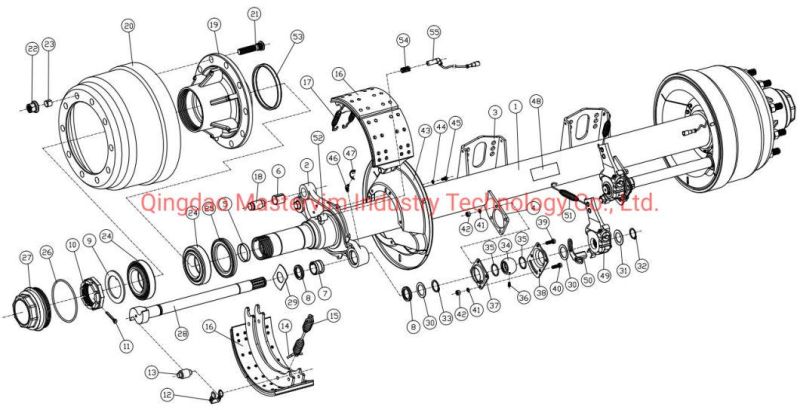 DOT 11t 22500 Lb Truck Trailer Axles with Oil and ABS