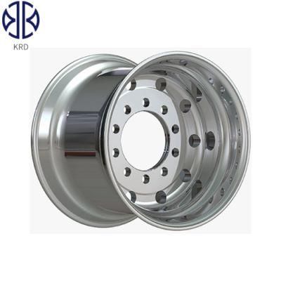 19.5X14 19.5&quot; Inch OEM Heavy Duty Truck Trailer Bus Tubless Polished Forged Alloy Aluminum Wheel Rims