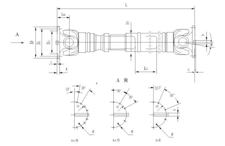 Customized Size High Quality Cardan Shaft Universal Coupling