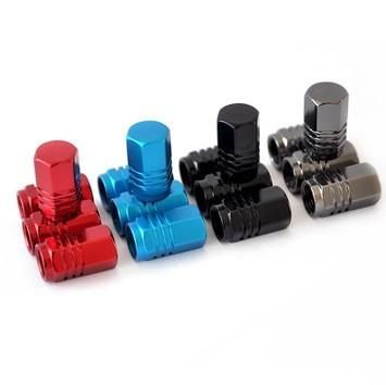 Custom Stock Aluminum Tire Valve Caps for Car, Motorcycle, Bicycle