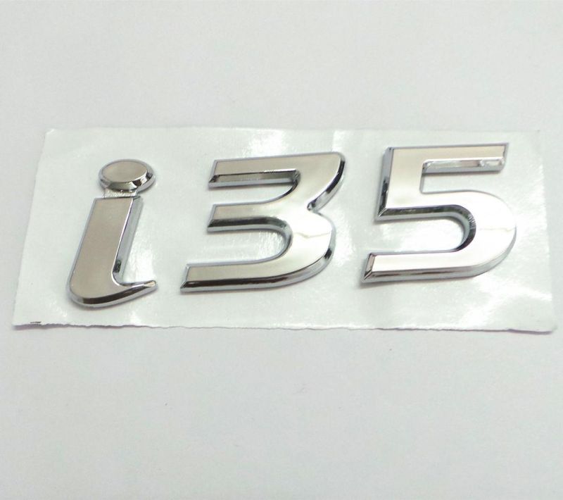 Best chrome finish car badge car letter sticker for Hyundai I 35