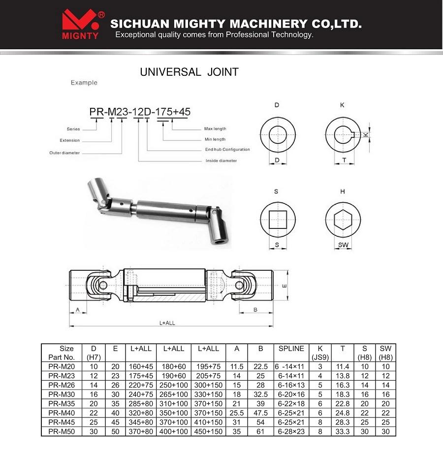 CNC Machining Service Flexible Universal Single Joint Shaft Coupling Universal Joint Joint Cross Bearing