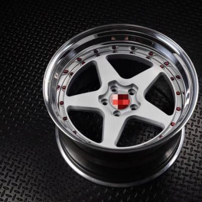 Deep Lip Custom 6061t6 Car Forged Alloy Wheel 3 PC Forged Rim