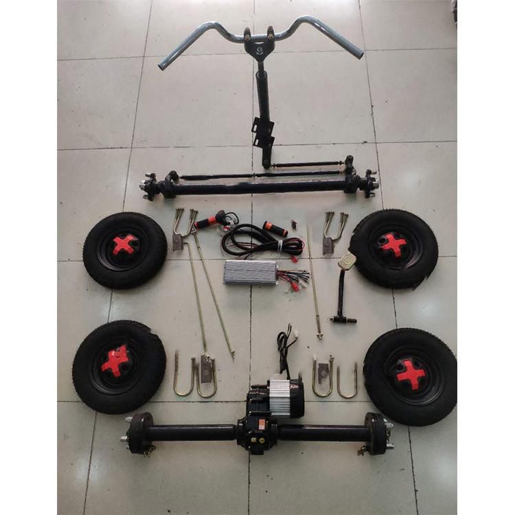 Electric Tricycle Four-Wheeled Modified Vehicle Assembly 60V 1200W Complete Drum Brake Rear Differential Axle