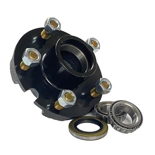 Trailer Hub, 1-1/16" X 1-1/16" Bearings, 5 X 4.5" Bolt Pattern, Special Short Hub Length, Pre-Greased. Bt-150A Trailer Idler Hub