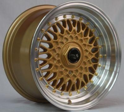 New Design Hot Selling Gold Chrome Matt Black Bronze Machined Lip Alloy Wheels