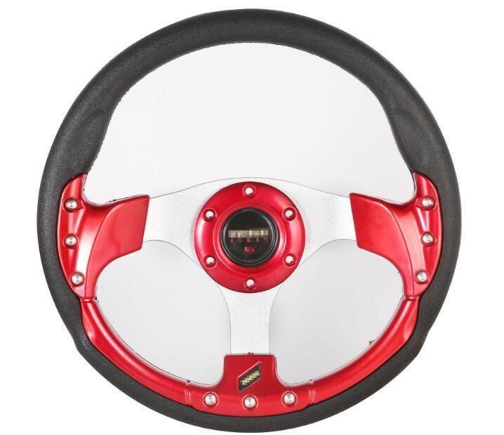 14in Blue Car Steering Wheel with PU Aluminum Bracket