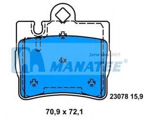 Rear Disc Brake Pads for Mercedes Benz S-CLASS (003 420 06 20)