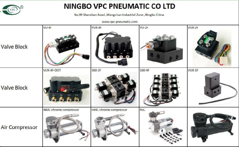 Vux-2f NPT3/8 2corner Solenoid Valve Block for Air Ride Suspension System