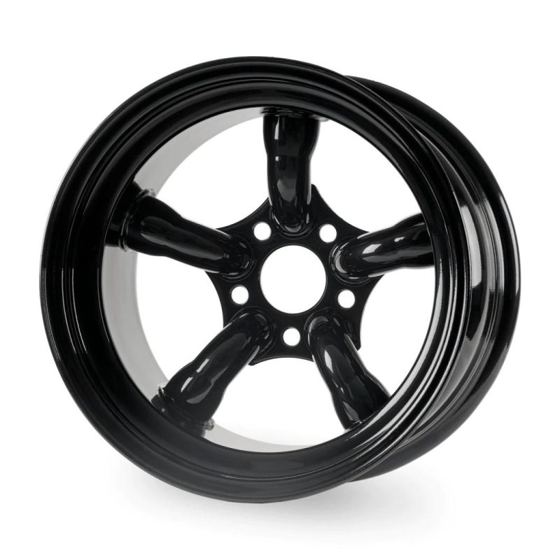 Black Steel Wheels 5 Pipes 5 Split Spoke Wheel 16X10" 5X120