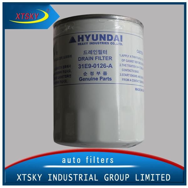 Auto Parts Hydraulic Filter Oil Filter 31e9-0126-a for Hyundai