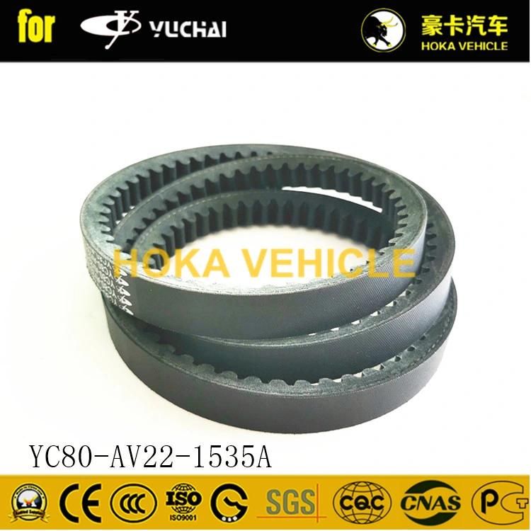 Original Yuchai Engine Spare Parts Fan Belt  Yc80-AV22-1535A for Heavy Duty Truck