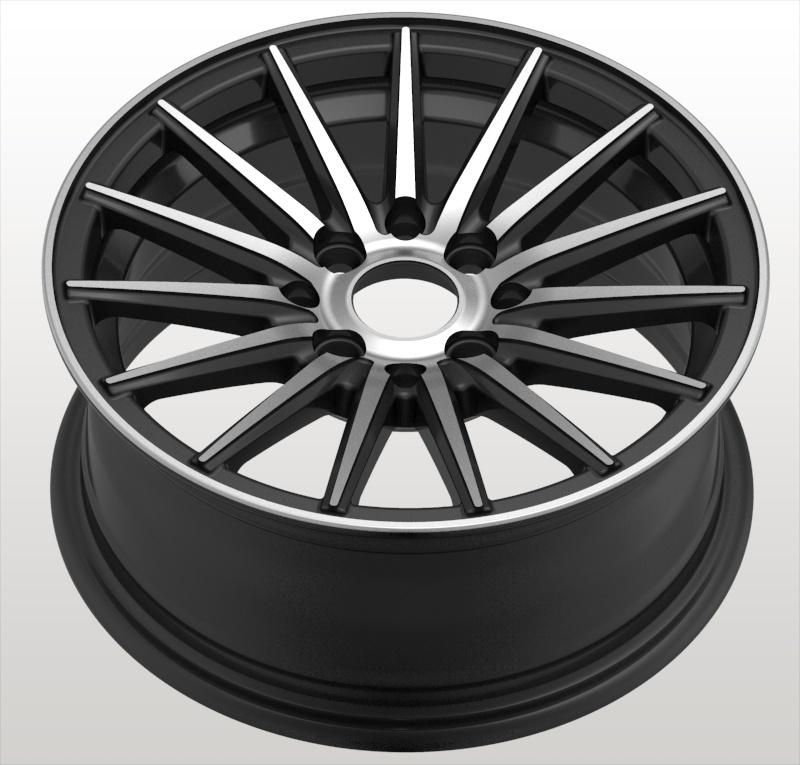 Black Machine Face Aluminum Auto Parrts Car Alloy Wheel Rims for Audi