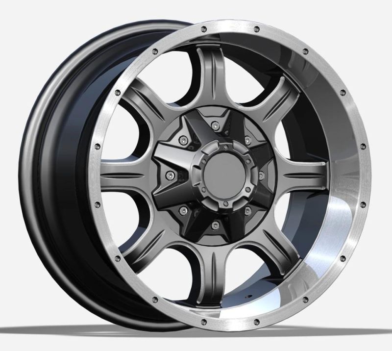 17 Inch 20 Inch Alumilum Alloy Wheel Rims Professional Manufacturer Deep Dish Black Machined Lip for Passenger Car Wheel Rims