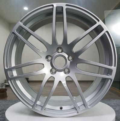 1 Piece Forged T6061 Alloy Rims Sport Aluminum Wheels for Customized Mag Rims Alloy Wheels Rims Wheels Forged Aluminum with Silver