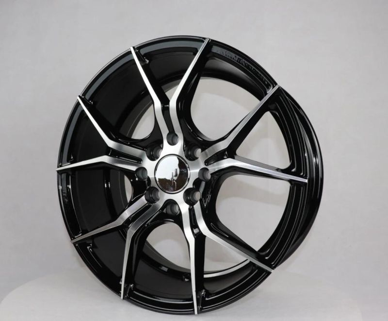 High Performance Aftermarket Alloy Wheel 17 Inch Black Rim for Car