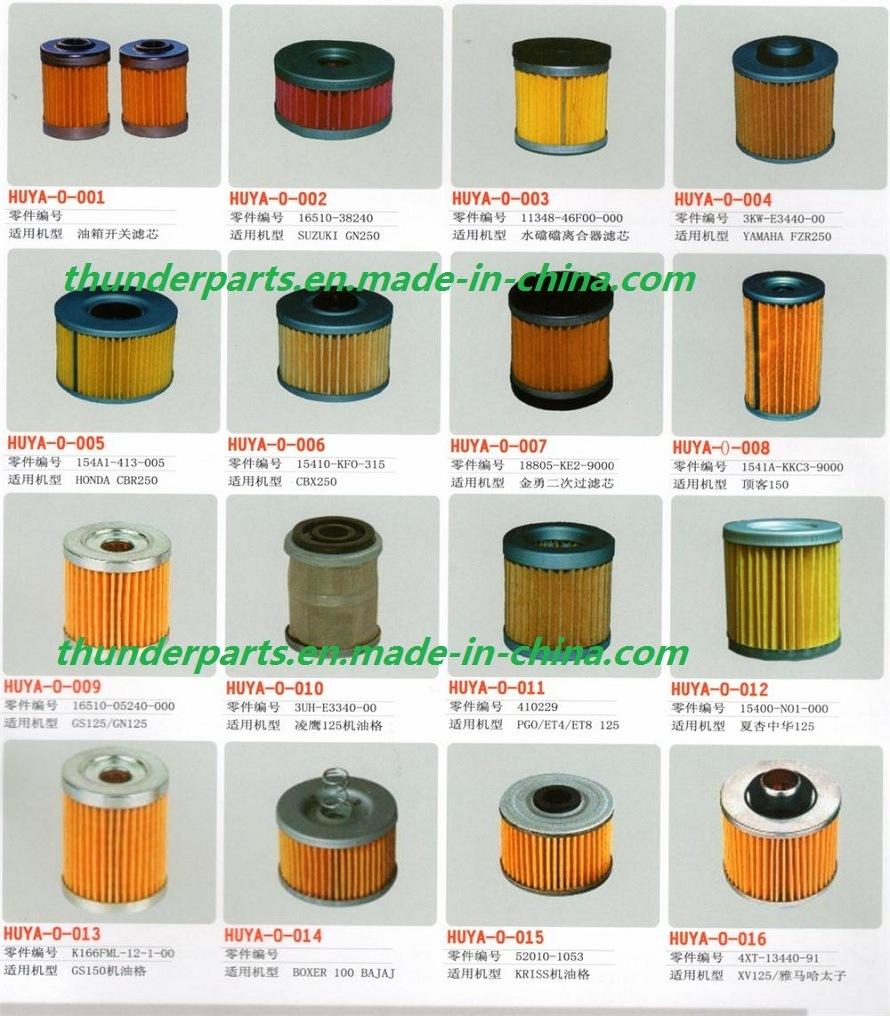 Parts for Motorcycle Air Fuel Filters/Cleaners/Foam/Relay/Cdi/Horn/Sprocket/Pumps/Cock/Lever/Padel/Wheels/Absobers/Meters/Lamps/Brake Pumps/Cables/Gears/Wires