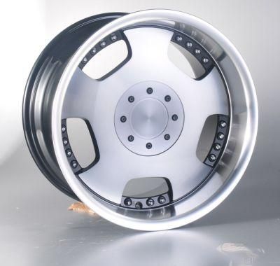 17inch Rivets Milled Lip Alloy Wheel Staggered