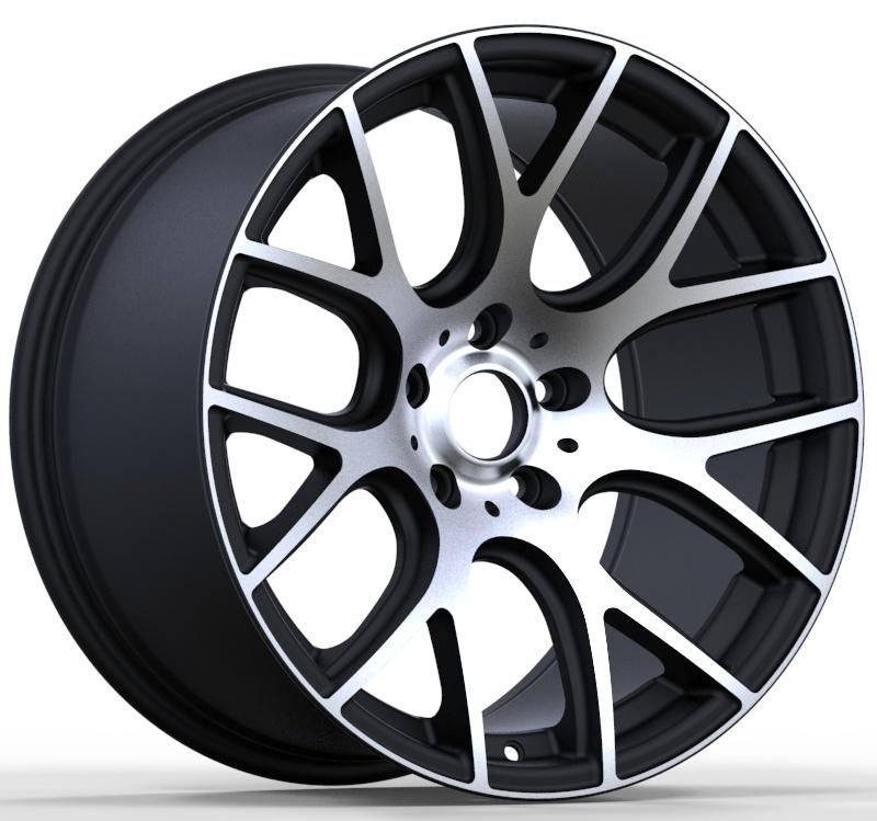 Professional Manufacturer Alumilum Alloy Wheel Rims 18 Inch 5 Hole Black Machined Face for Passenger Car Wheel Aftermarket Wheel