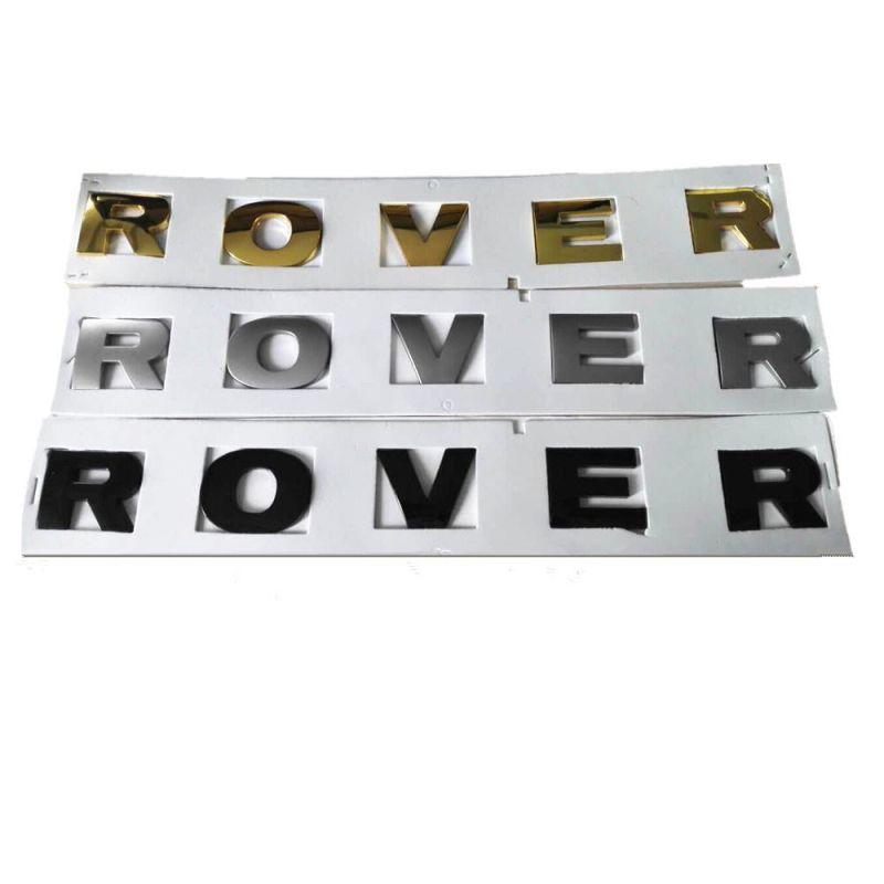 Silver color custom chrome car badge RANGE ROVER letter