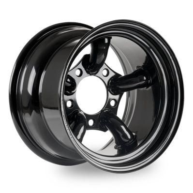 Black Steel Wheels 5 Pipes 5 Split Spoke Wheel 16X10&quot; 5X165