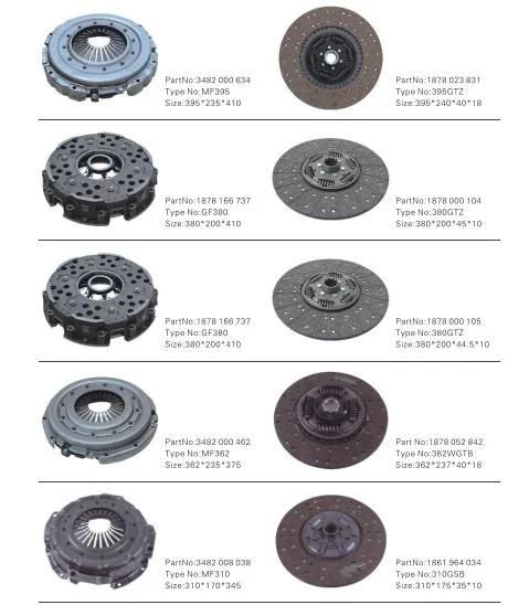 Truck Clutch Disc Kit Truck Transmission Parts Clutch Disc Assy for Mercedes Benz Parts OE 1878000206