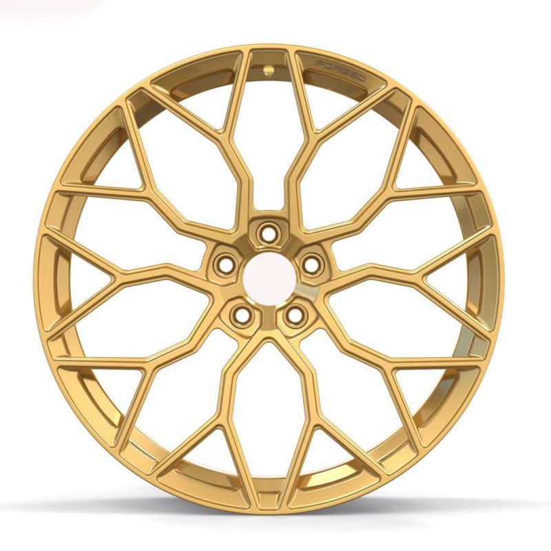 Golden Finish Racing Car Wheel High Performance Vossen Forged Wheels