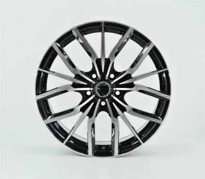 18X8 Inch PCD 5X100-120 Black Machine Face Alloy Wheels Rims