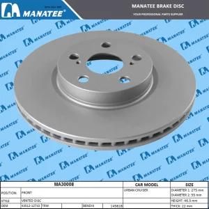 43512-12710 Front Brake Discs for Toyota Urban Cruiser