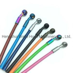 3.2mm Colorful PVC Cover PTFE Core Tube Braided Stainless Steel Racing Rouber Hose Brake Hose