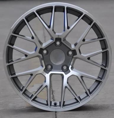 19 Inch Passenger Car Mag Alloy Wheel Rim Super Black Machine Face 5X130