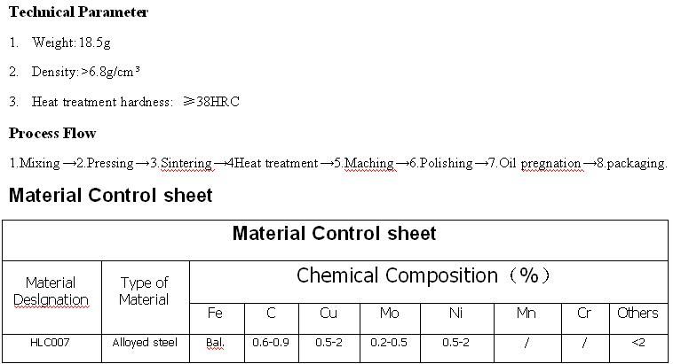 Powder Metallurgy Adjuster Plain Bearing